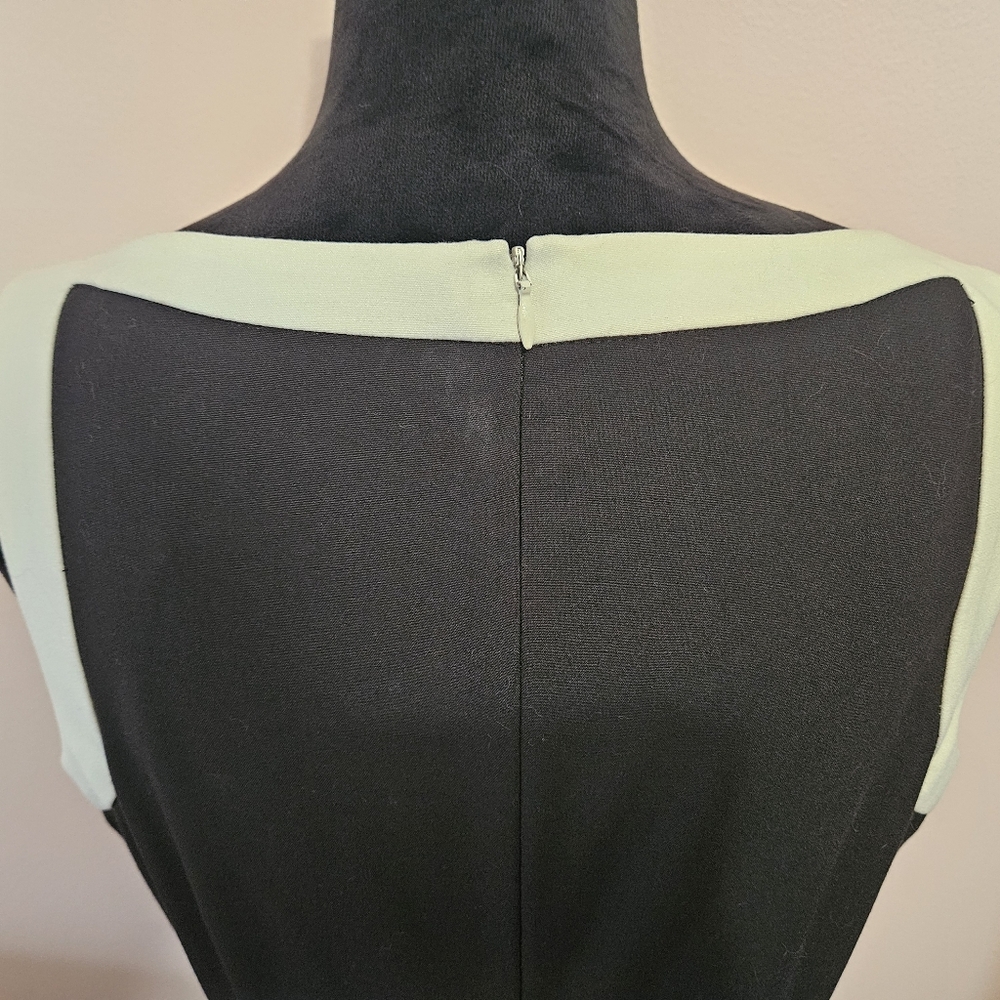 Ralph Lauren Black & White Midi Party Cocktail Sheath Dress 🤍 Size 10 🖤 NWT - Picture 6 of 11